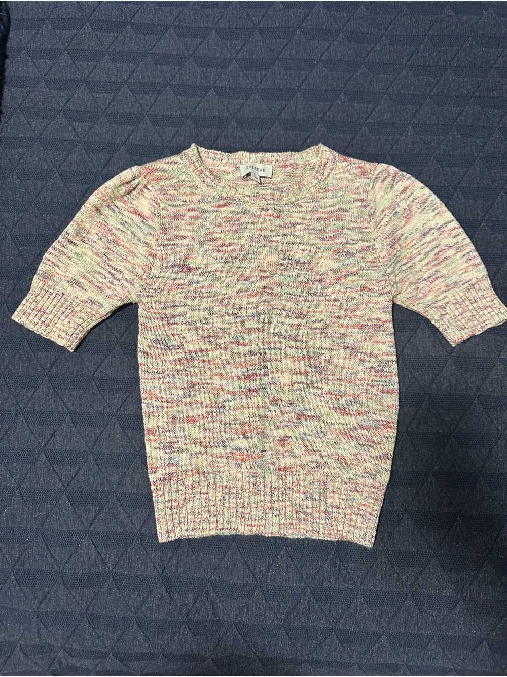 Evereve Mia Space Dyed Puff Short Sleeve Sweater